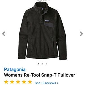 Patagonia Re-Tool Snap-T Fleece Black Size M